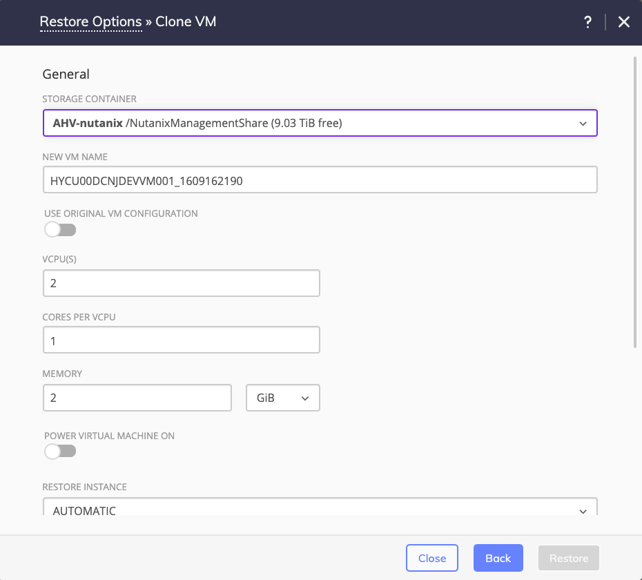 Ability to modify vCPUs, Cores, memory and preserve the original MAC address on 4.2