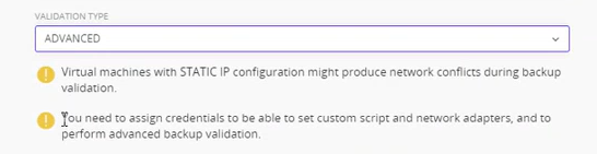 Advanced Backup Validation Options