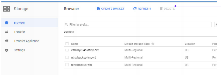 HYCU Protégé Bucket and upload VM files