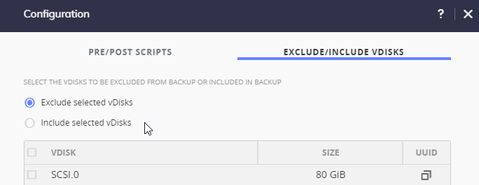 HYCU’s “include” disk option, in addition to its existing “exclude” disk option