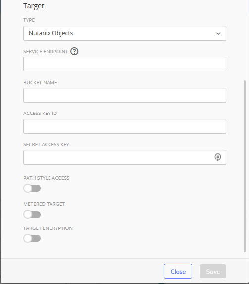 Nutanix Objects as a dedicated backup target