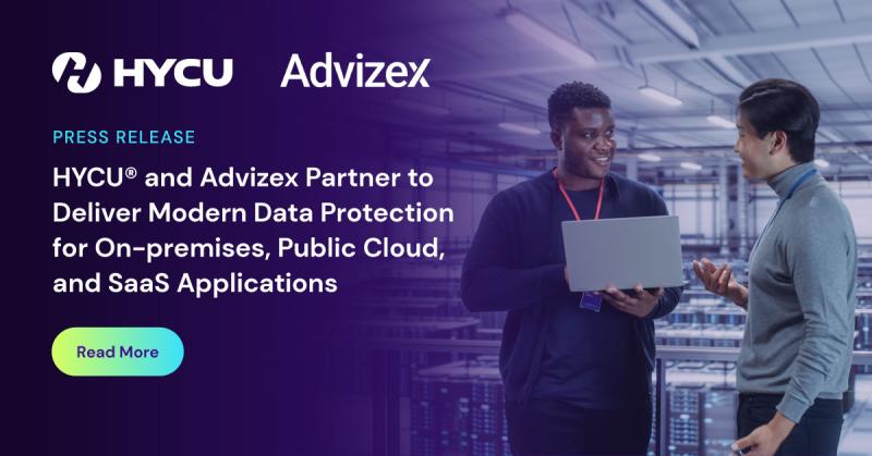 6733ae44d38fe59936539dbc_669663b1c9c3e2d97d5f4f89_HYCU-and-Advizex-Partner-to-Deliver-Modern-Data-Protection.jpeg