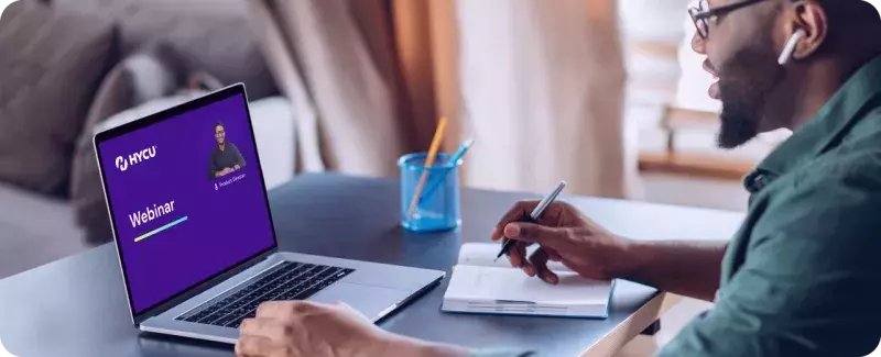 Webinar form image guy working on a laptop
