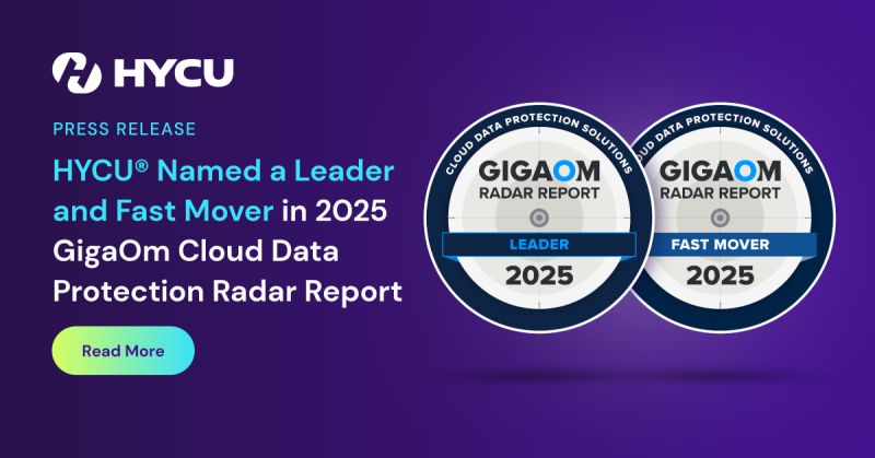 The report acknowledged HYCU’s advanced capabilities in ransomware resilience, operational recovery, and self-service simplicity, making it ideal for organizations seeking outcome-driven protection across multicloud, hybrid, and SaaS ecosystems.