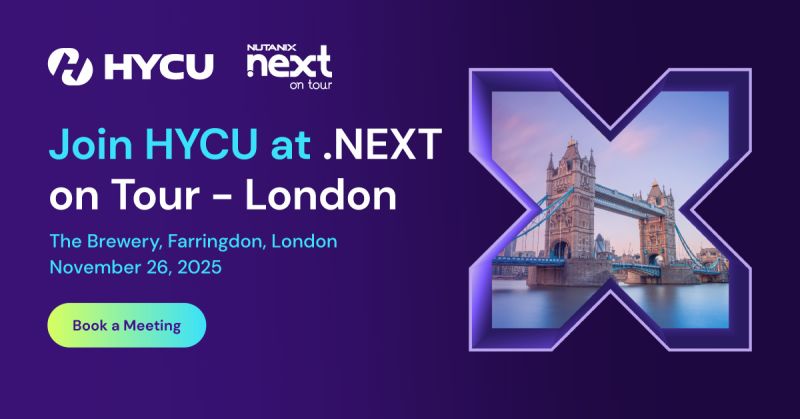 HYCU at Nutanix NEXT On Tour in London