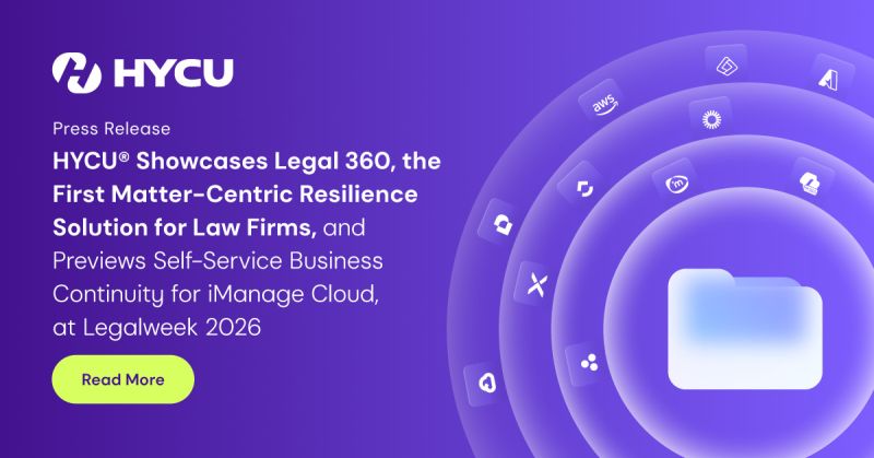 HYCU unveils Legal 360 at Legalweek 2026 in New York City.