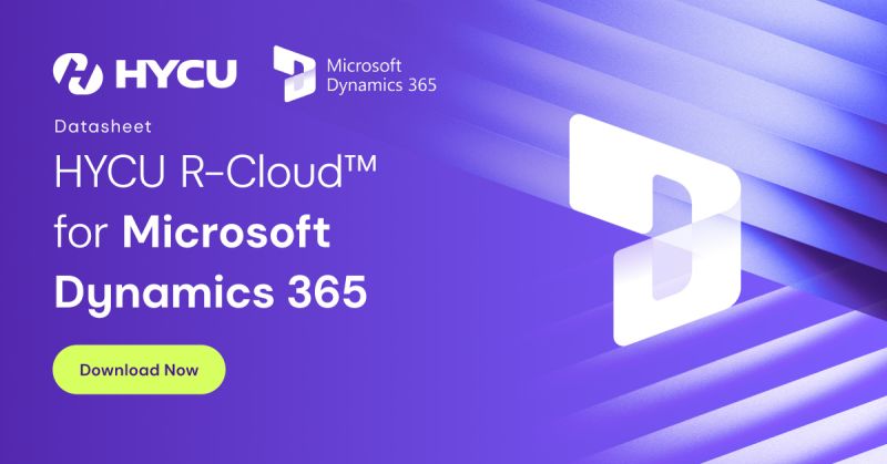 HYCU for Microsoft Dynamics 365 Backup