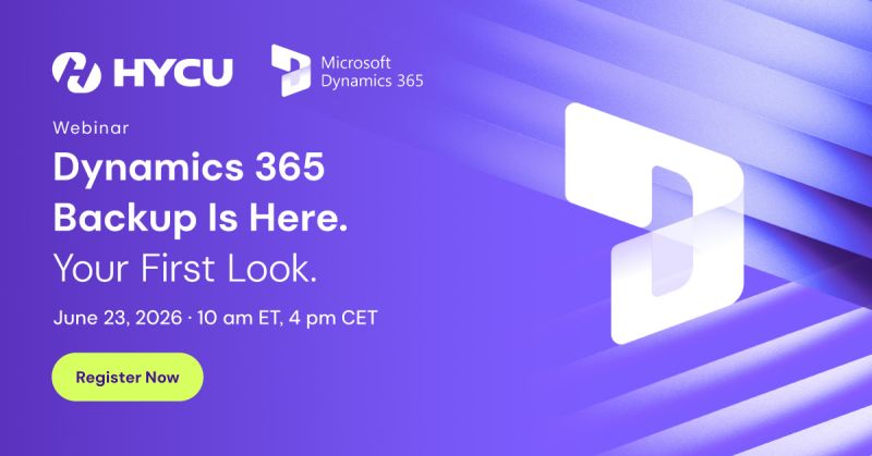 Dynamics 365 Backup Is Here