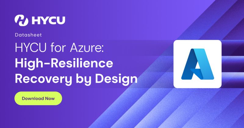 HYCU for Azure high resilience recovery datasheet