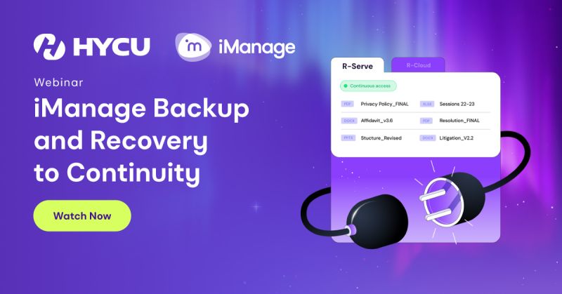 iManage Recovery and R-Serve Introduction