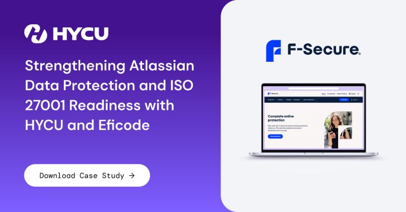 F-Secure has stronger backup and recovery, and greater confidence across operations, security, and compliance teams that critical data is protected and recoverable at all times.
