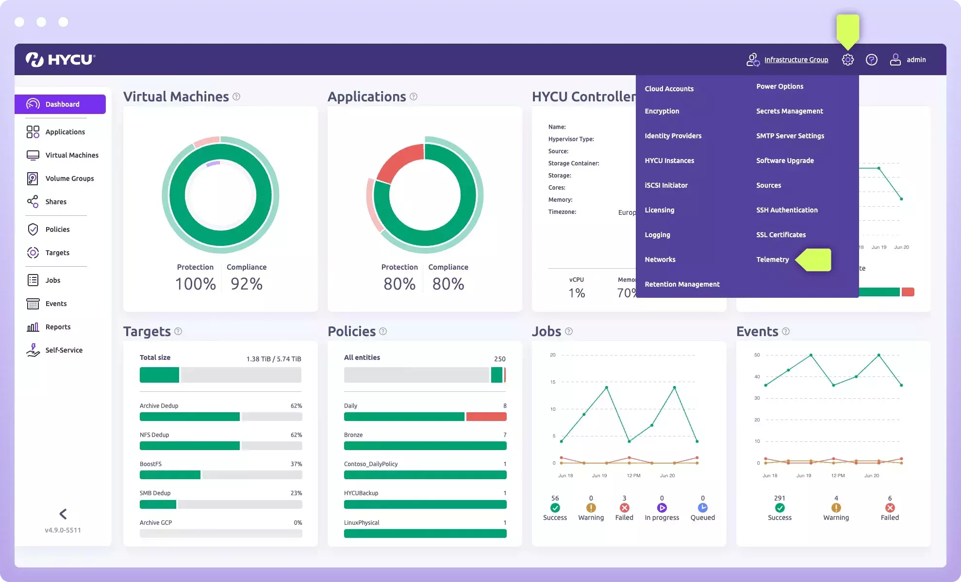 Telemetry image onboarding screenshot