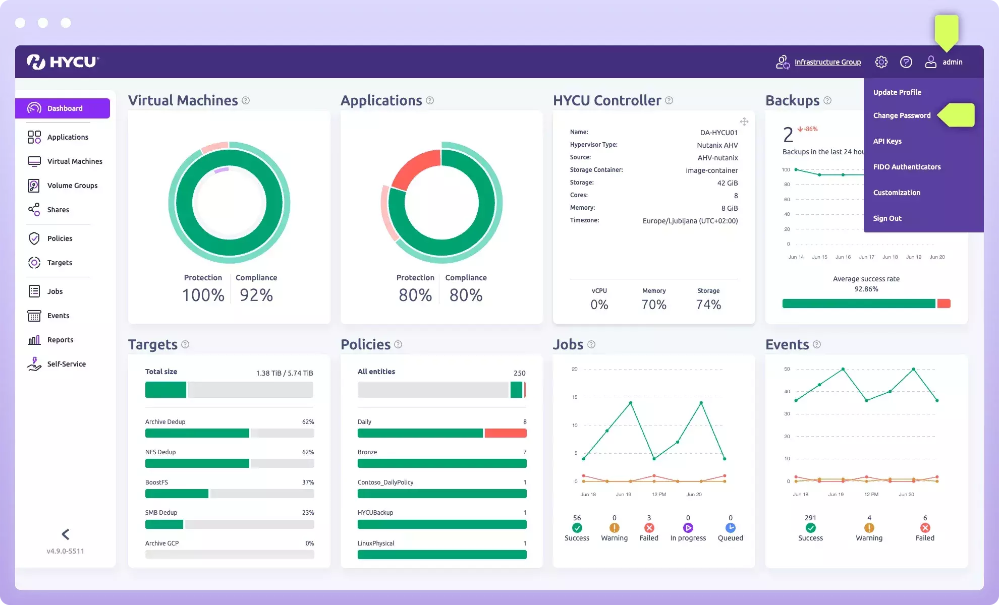 Change password onboarding