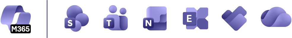 m365 full stack purple icons