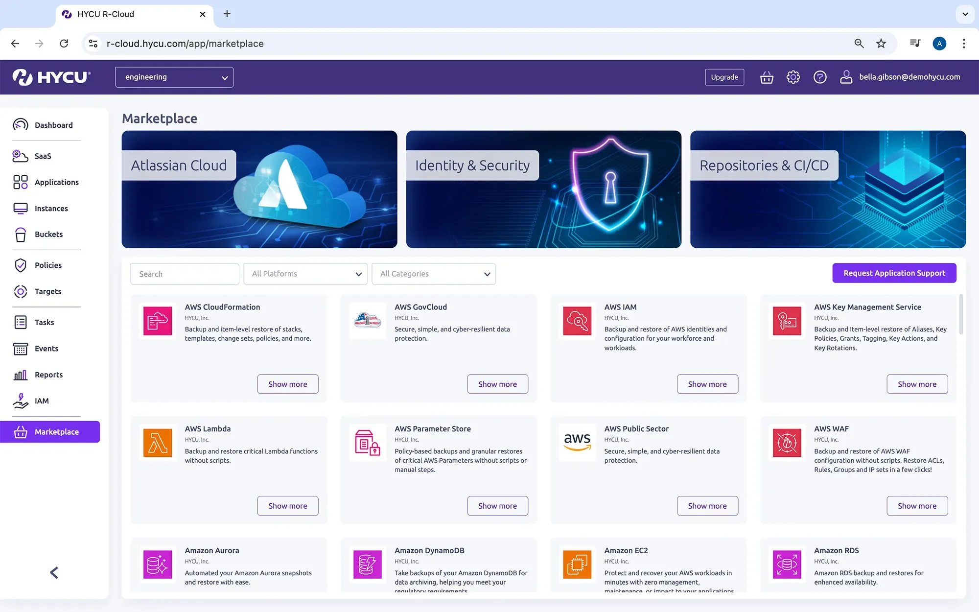 HYCU Marketplace Screenshot